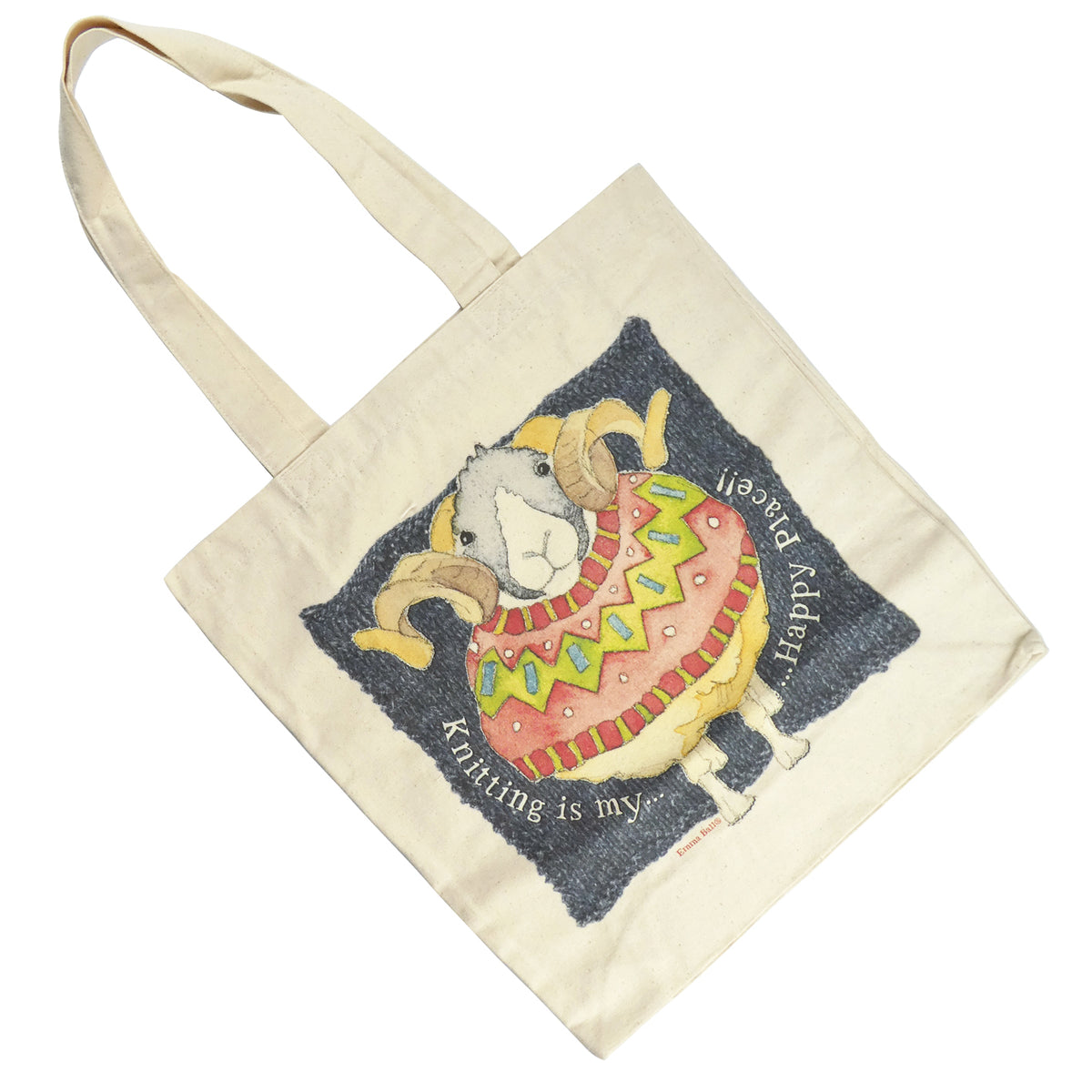 Knitting is my Happy Place Canvas Bag