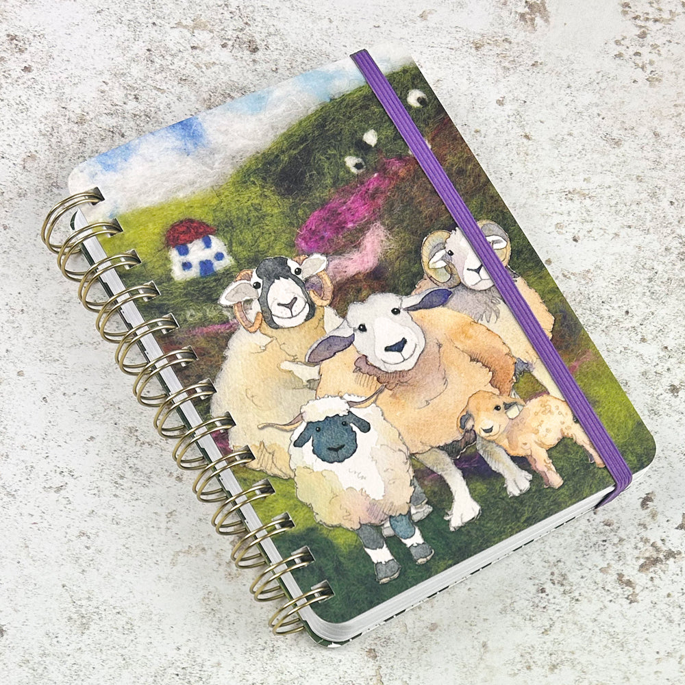 Felted Sheep WIRO Notebook with Pockets