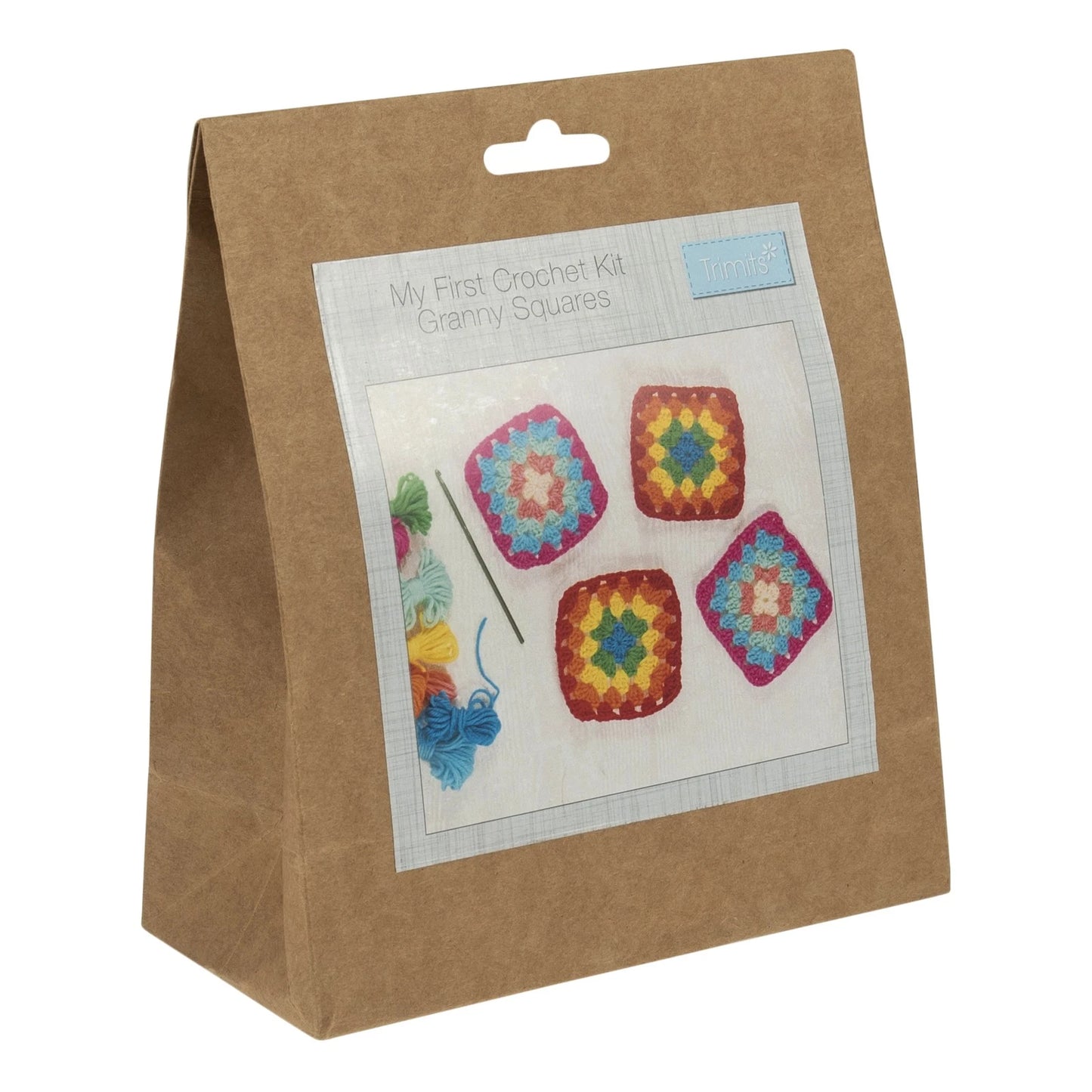 Trimits Granny Square Crochet Kit Bright