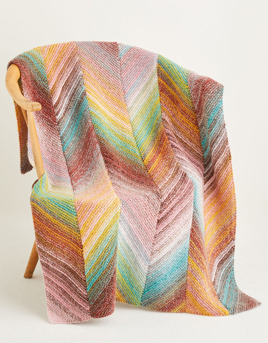 Sirdar Bias Blanket in Jewelspun 10141