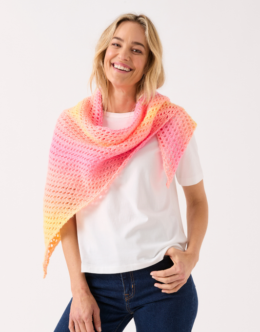 Sirdar Crochet Shawl in Jewelspun Ombre