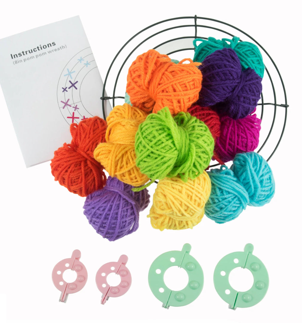 Rainbow Pom Pom Wreath Kit