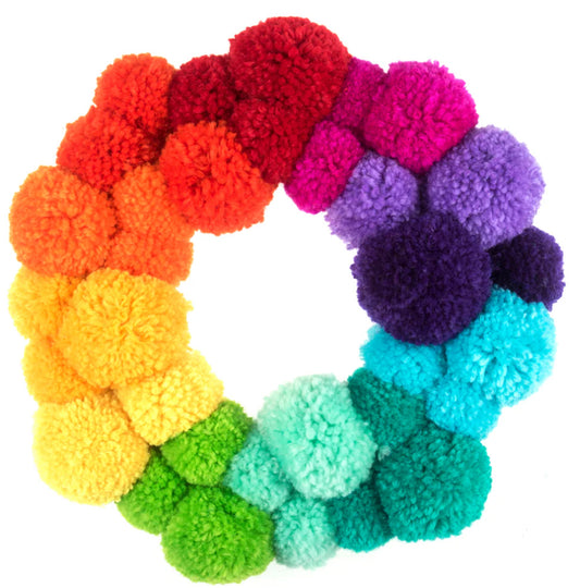 Rainbow Pom Pom Wreath Kit