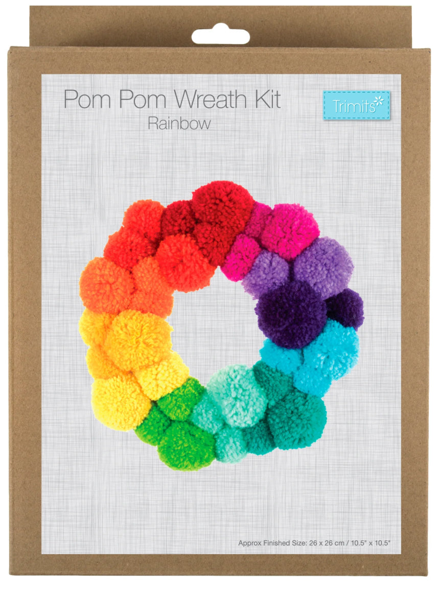 Rainbow Pom Pom Wreath Kit