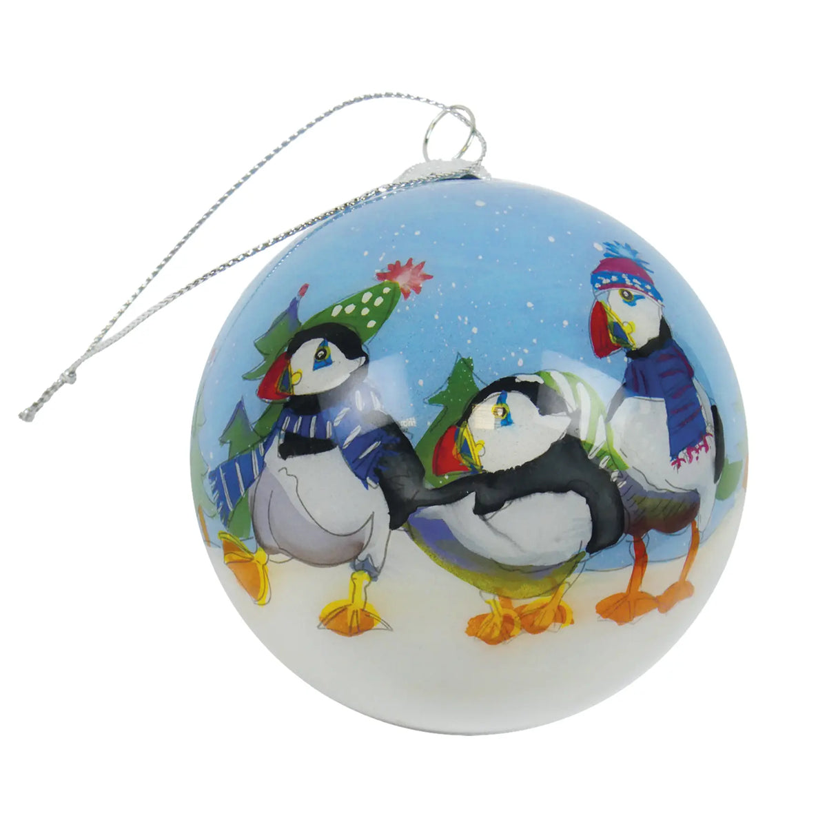 Emma Ball Puffin II Glass Bauble