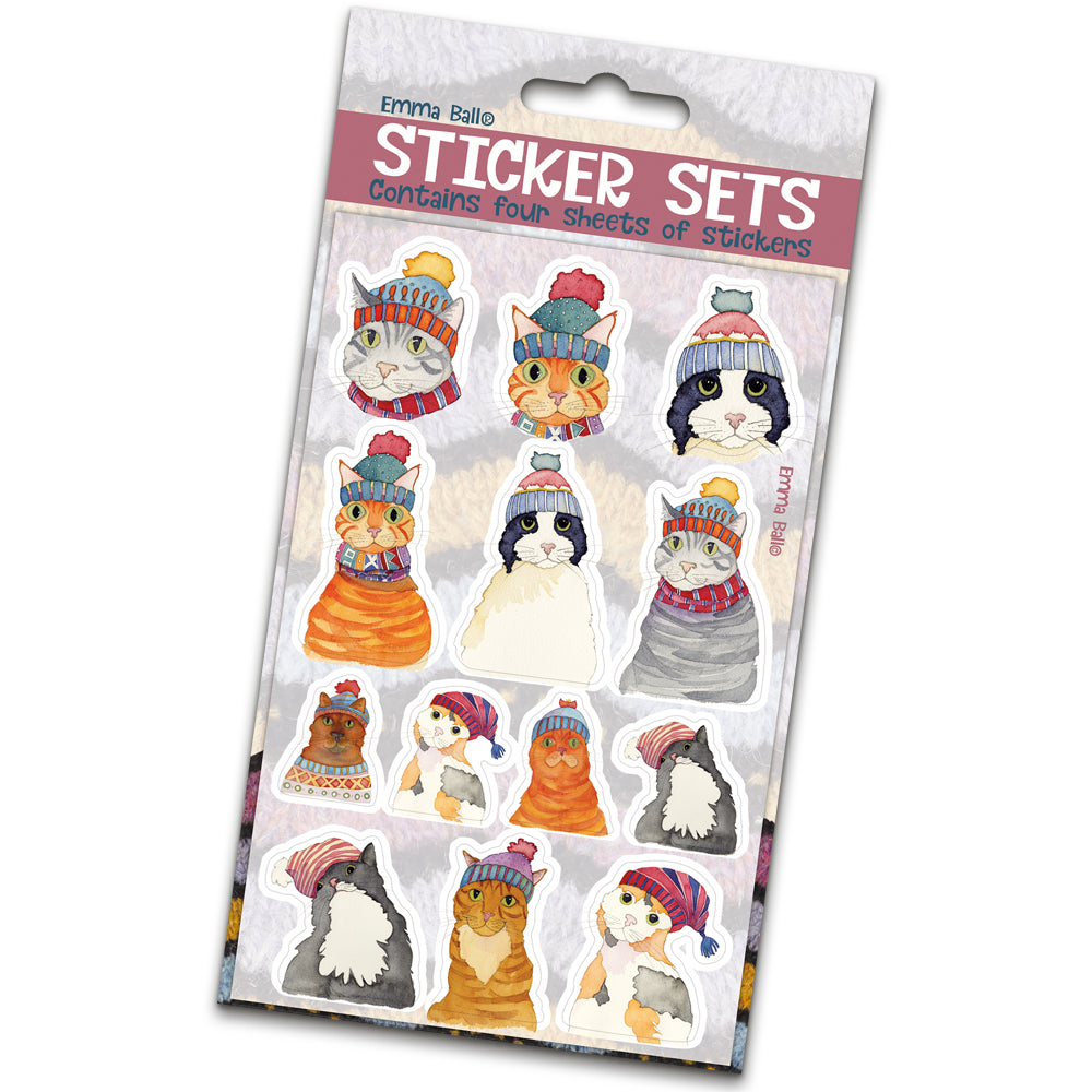 Emma Ball Cats in Hats Sticker Set