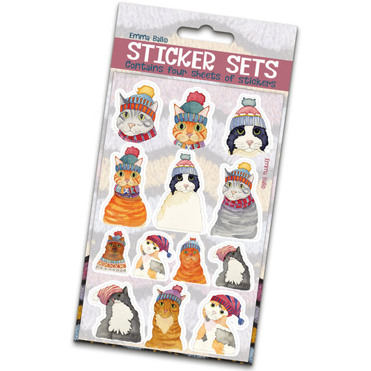 Emma Ball Cats in Hats Sticker Set