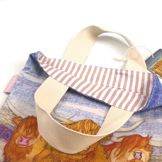 Emma Ball Highland Coo Small Bucket Bag