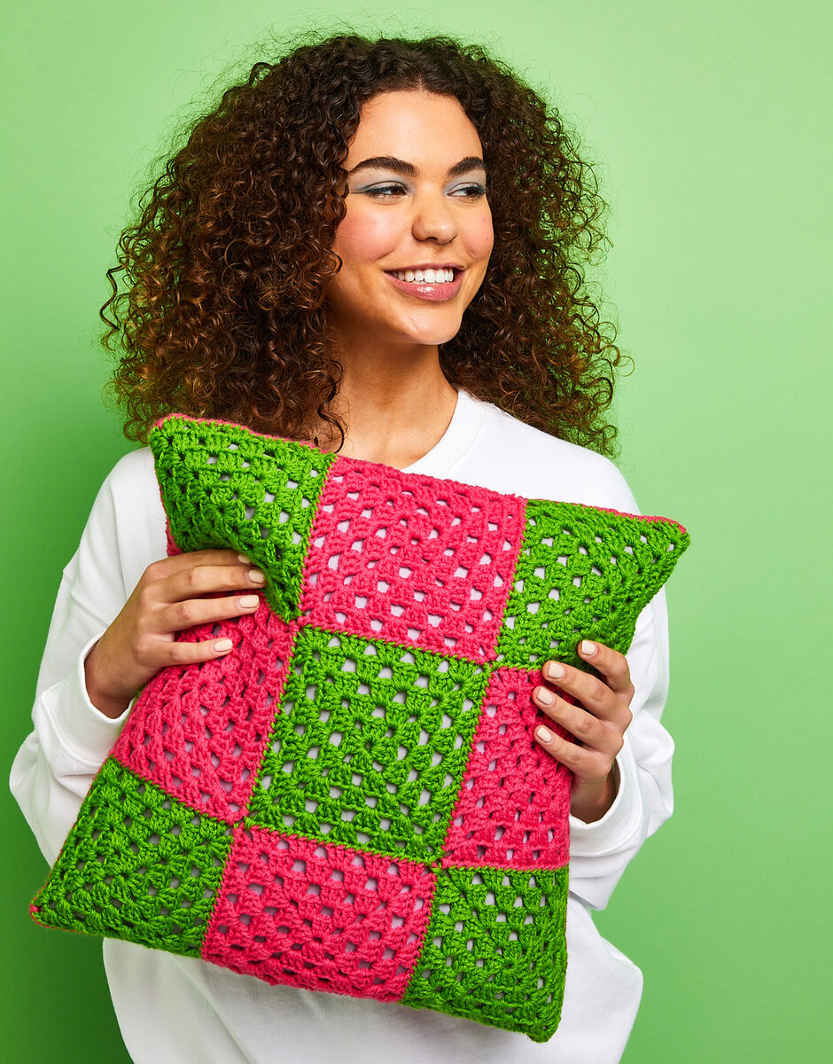 Sirdar Kath & Kin Granny Square Crochet Cushion Kit