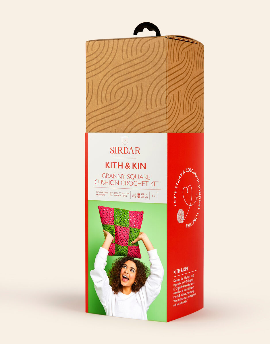 Sirdar Kath & Kin Granny Square Crochet Cushion Kit