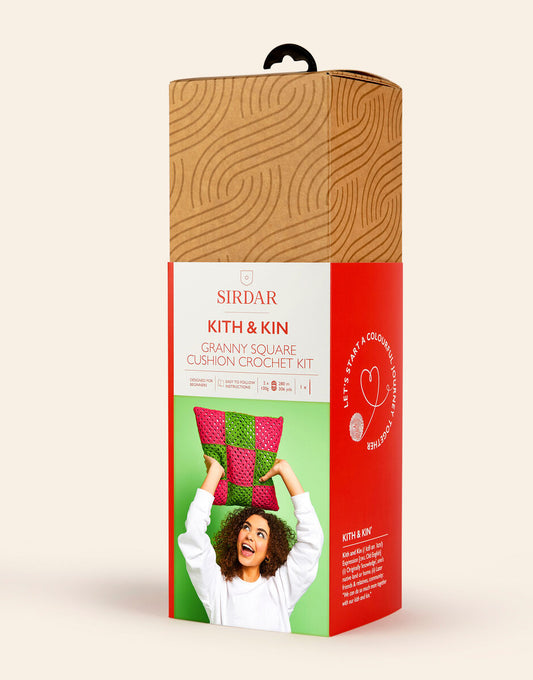 Sirdar Kath & Kin Granny Square Crochet Cushion Kit