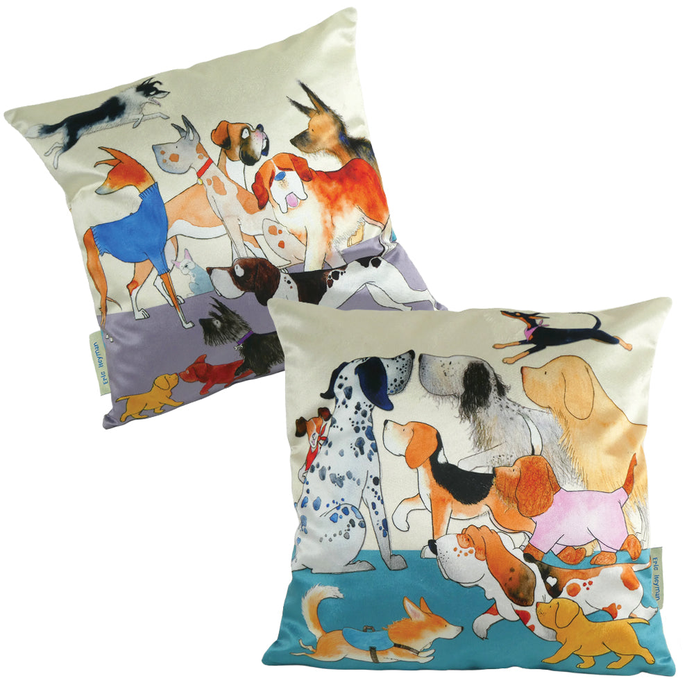 Emma Ball Paw Club Filled Velvet Cushion