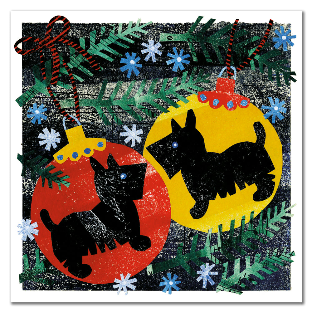 Cats and Dogs Baubles Christmas 6 Card Pack
