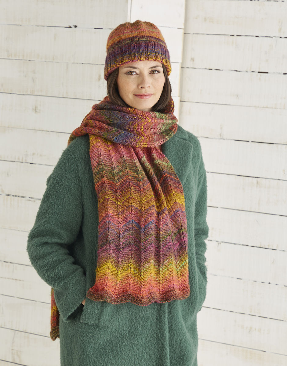 Sidar Scarf and Hat Kit in Jewelspun Aran 10027